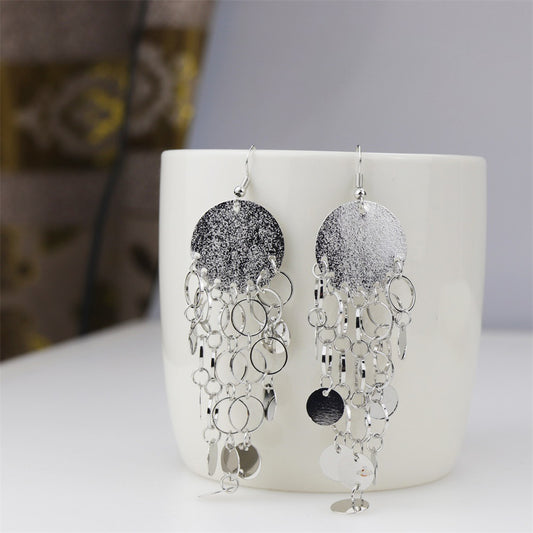 European And American Frosted Sequined Earrings